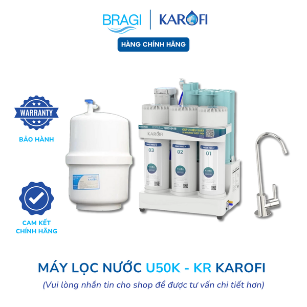 Máy lọc nước RO Karofi KAQ-U50K 10 lõi lọc thế hệ mới. Máy lọc nước chính hãng KAROFI bán chạy nhất 2025
