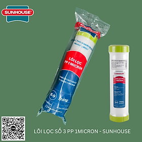 Combo 3 lõi lọc nước số 123 Sunhouse lắp vừa cốc lọc thô 10 inch máy lọc RO