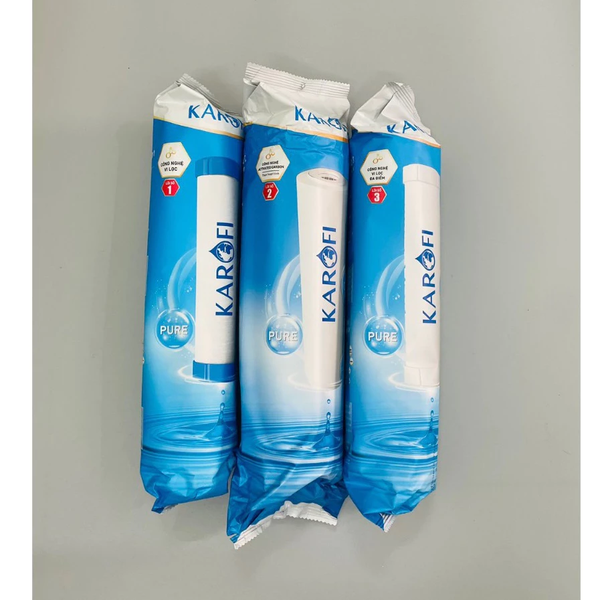 Combo 10 lõi lọc Karofi lắp được cho các dòng máy RO (123, RO 50GPD, T33, Mineral, Far, Nano, Orp, Hydrogen)