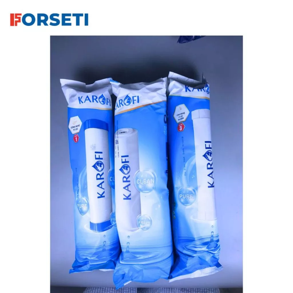 Bộ 5 lõi lọc nước Karofi chính hãng cho máy lọc nước RO (Bộ lõi thô 1,2,3 và 2 lõi 1)