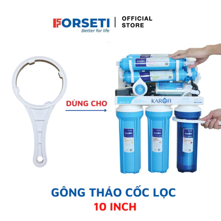 Tay gông vặn mở cốc lọc thô 123 kích cỡ 10 inch, 20 inch cho máy lọc nước RO