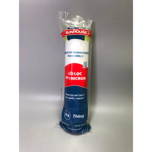 Combo 3 lõi lọc nước số 123 Sunhouse lắp vừa cốc lọc thô 10 inch máy lọc RO
