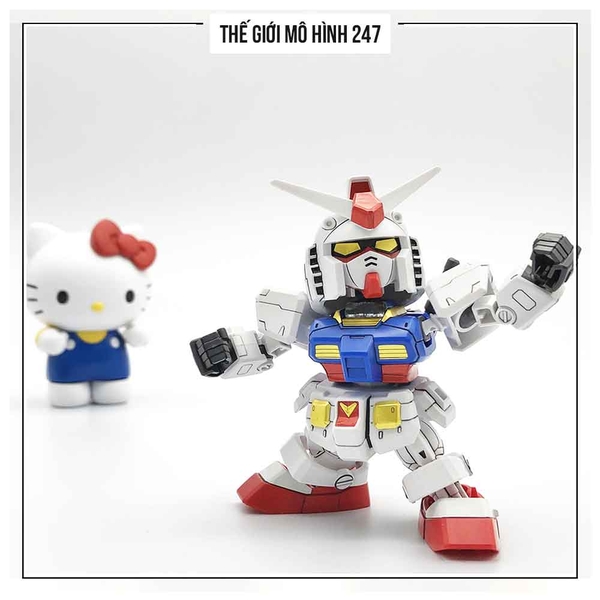 MÔ HÌNH LẮP RÁP RX-78 HELLO KITTY - Tặng kèm đế + decal