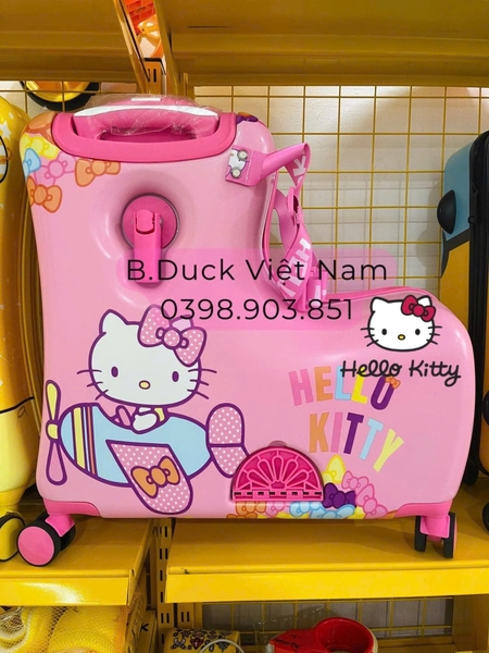 Vali ngồi cho bé Kitty nhập khẩu chính hãng size 20 ( phiên bản kitty lái máy bay)