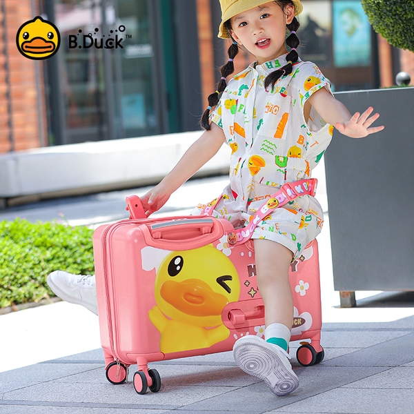 Vali cho bé B.DUCK nhập khẩu chính hãng size 18 ( phiên bản Happy day)