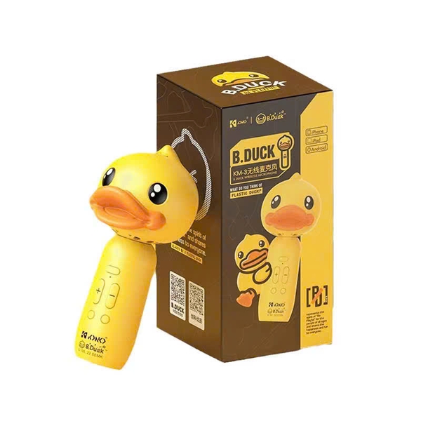 Micro Karaoke Không Dây B.DUCK KM-3 Hình Vịt Vàng – Kết Nối Bluetooth, Nhiều Hiệu Ứng Âm Thanh