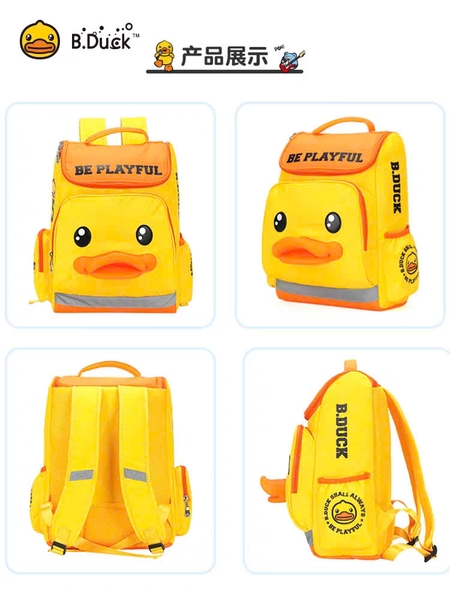 Balo B.Duck 3D Mỏ Vịt Cho Bé 5-12 Tuổi | Ba Lô Học Sinh Tiểu Học Chống Nước Nhẹ Balo Trẻ Em Nam Nữ