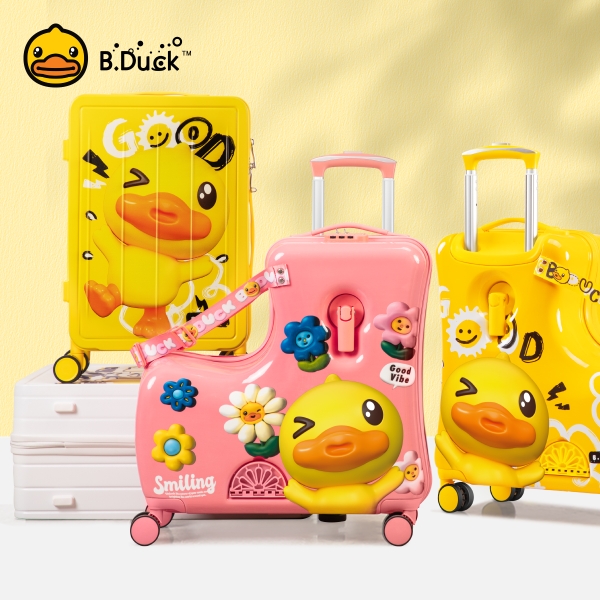 Vali cho bé B.DUCK nhập khẩu chính hãng size 20/24 ( phiên bản hoa )