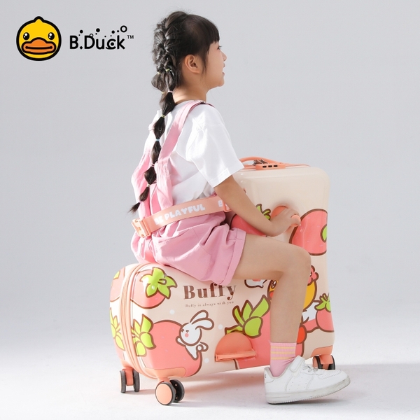 Vali cho bé B.DUCK nhập khẩu chính hãng size 20/24 ( phiên bản vịt dâu)
