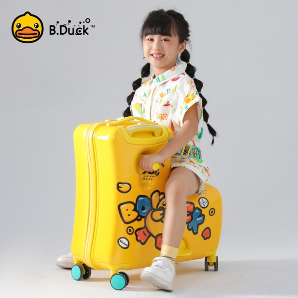 Vali cho bé B.DUCK nhập khẩu chính hãng size 20/24 ( phiên bản bánh xe xanh)