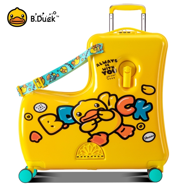 Vali cho bé B.DUCK nhập khẩu chính hãng size 20/24 ( phiên bản bánh xe xanh)