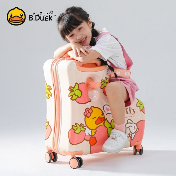 Vali cho bé B.DUCK nhập khẩu chính hãng size 20/24 ( phiên bản vịt dâu)