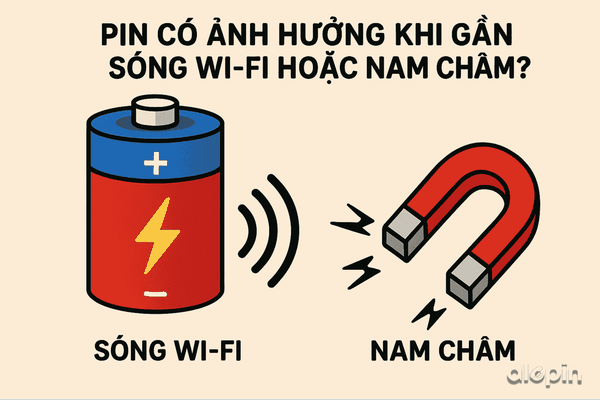 Pin Có Ảnh Hưởng Khi Gần Sóng Wi-Fi Hoặc Nam Châm?