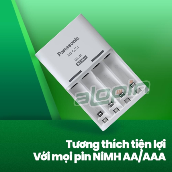 Bộ Sạc Pin AA / AAA Panasonic Eneloop BQ-CC51E (Tiêu Chuẩn) - Chính Hãng