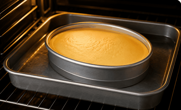 Cách nướng cheesecake bằng khuôn oval để bánh chín đều, không nứt mặt