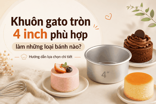 Khuôn gato tròn 4 inch phù hợp làm những loại bánh nào? Hướng dẫn lựa chọn chi tiết
