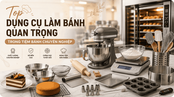 Top dụng cụ làm bánh quan trọng trong tiệm bánh chuyên nghiệp