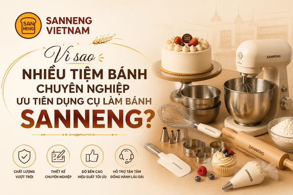 Vì sao nhiều tiệm bánh chuyên nghiệp ưu tiên dụng cụ làm bánh Sanneng?
