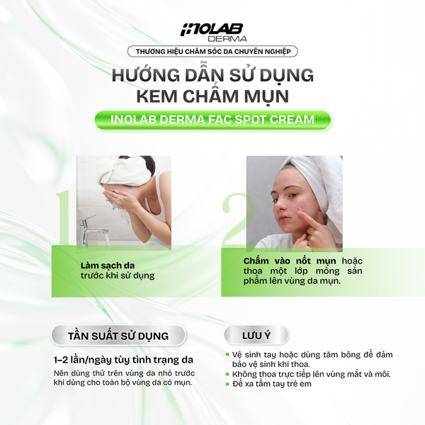 Kem chấm mụn Inolab Derma FAC Spot Cream 10g