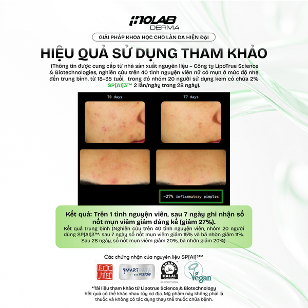Kem chấm mụn Inolab Derma FAC Spot Cream 10g