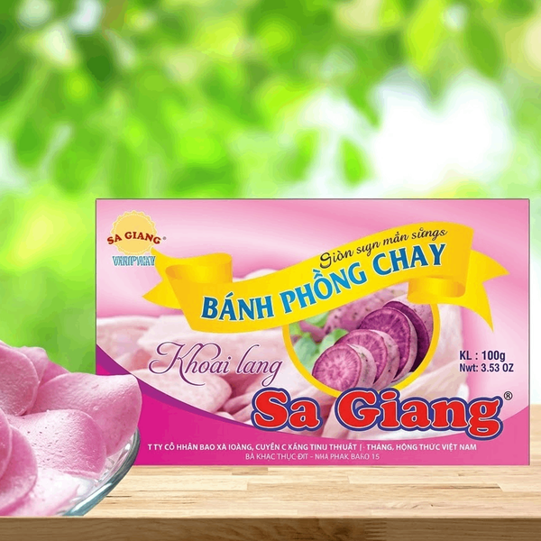 Bánh Phồng Khoai Lang Tím (Chưa Chiên) – Đặc Sản Ăn Vặt Đất Sen Hồng