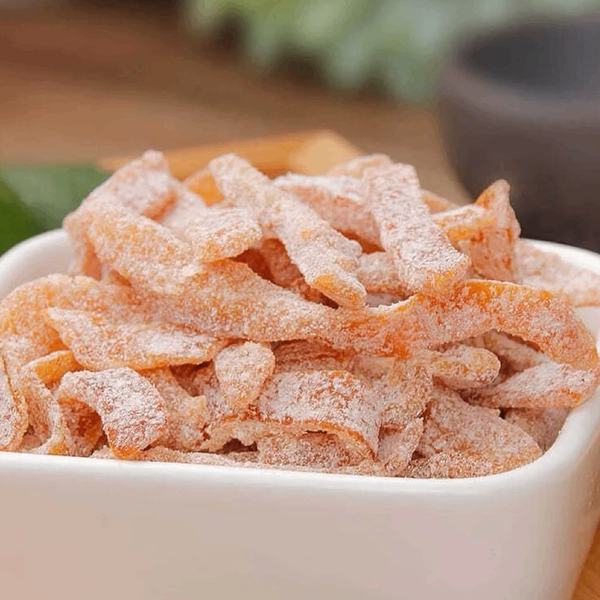 Mứt Vỏ Quýt Hồng Lai Vung Sấy Dẻo – Thơm The, Dịu Ngọt, Tốt Cho Cổ Họng