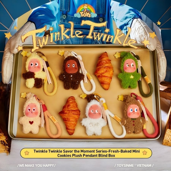 ĐỒ CHƠI MÓC KHÓA TWINKLE TWINKLE SAVOR THE MOMENT SERIES-FRESH-BAKED MINI COOKIES PLUSH PENDANT BLIND BOX