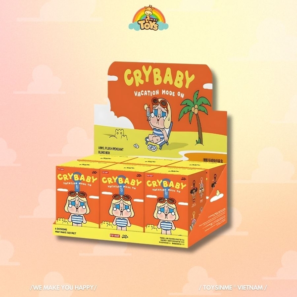 ĐỒ CHƠI MÓC KHÓA CRYBABY VACATION MODE ON SERIES-VINYL PLUSH PENDANT BLINDBOX