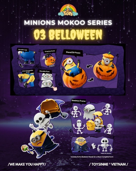 ĐỒ CHƠI HỘP MÙ MÔ HÌNH MINION MOKOO - BELLOWEEN