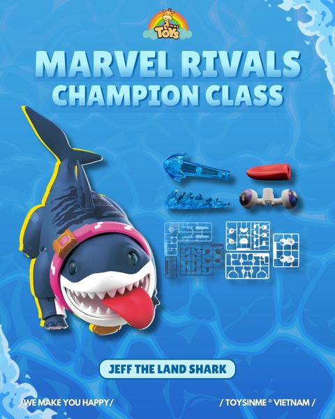 ĐỒ CHƠI LẮP RÁP MÔ HÌNH BLOKEES MARVEL RIVALS - JEFF- THE LAND SHARK