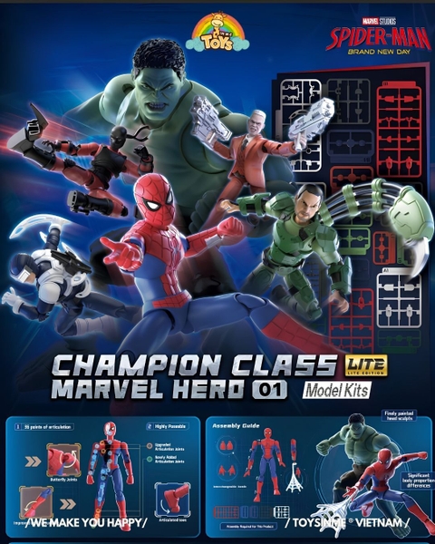 ĐỒ CHƠI HỘP MÙ LẮP RÁP MÔ HÌNH MARVEL HERO CC LITE 1