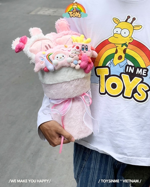 SET HOA GẤU BÔNG NHÂN VẬT HOẠT HÌNH - ĐỒ CHƠI QUÀ TẶNG LƯU NIỆM