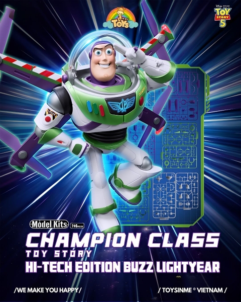 ĐỒ CHƠI LẮP RÁP MÔ HÌNH BLOKEES BUZZ HI - TECH EDITION - TOY STORY 5 - CHAMPION CLASS CC01