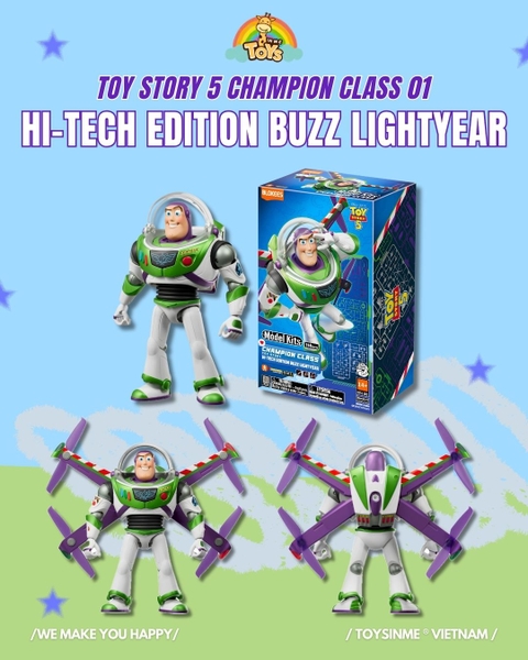 ĐỒ CHƠI LẮP RÁP MÔ HÌNH BLOKEES BUZZ HI - TECH EDITION - TOY STORY 5 - CHAMPION CLASS CC01