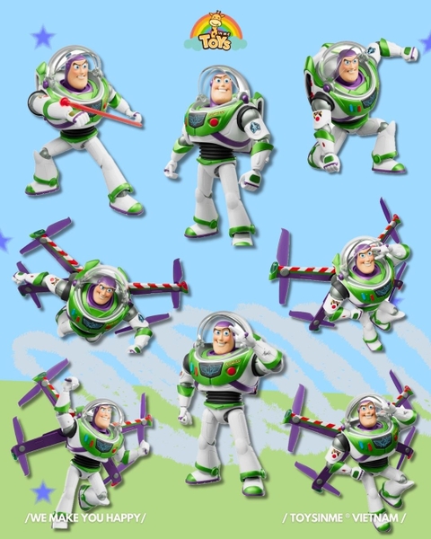 ĐỒ CHƠI LẮP RÁP MÔ HÌNH BLOKEES BUZZ HI - TECH EDITION - TOY STORY 5 - CHAMPION CLASS CC01