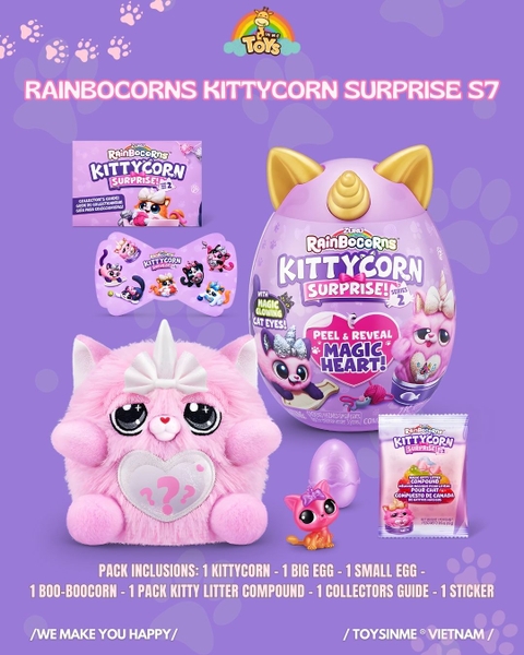 Trứng Bất Ngờ ZURU TOYS Rainbocorns Kittycorn Surprise S7 - Đồ Chơi Trải Nghiệm Sưu Tầm