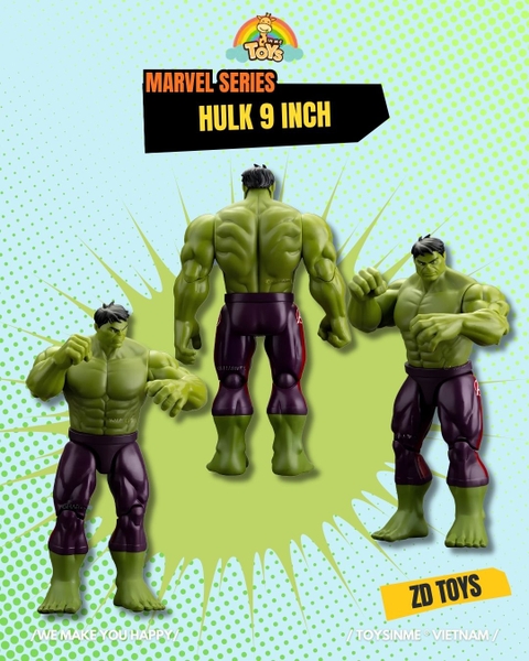 ĐỒ CHƠI MÔ HÌNH ZD TOYS MARVEL - HULK 9 INCH