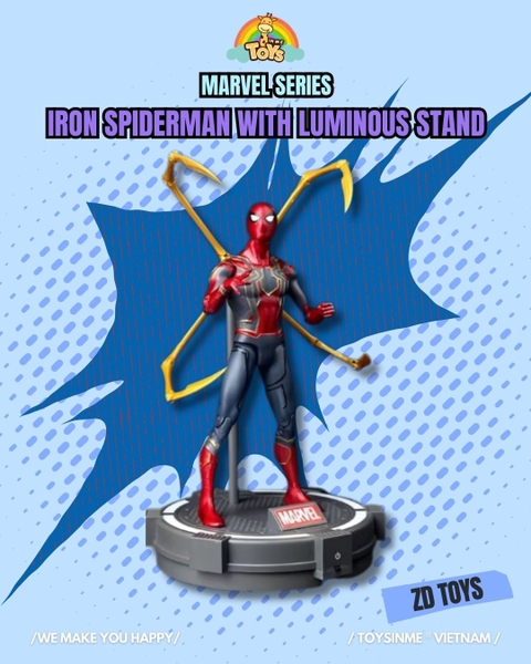 ĐỒ CHƠI MÔ HÌNH MARVEL - IRON SPIDER WITH LUMINOUS STAND