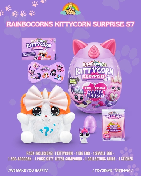 Trứng Bất Ngờ ZURU TOYS Rainbocorns Kittycorn Surprise S7 - Đồ Chơi Trải Nghiệm Sưu Tầm