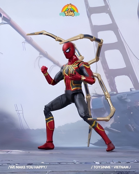 ĐỒ CHƠI MÔ HÌNH MARVEL - IRON SPIDER WITH LUMINOUS STAND
