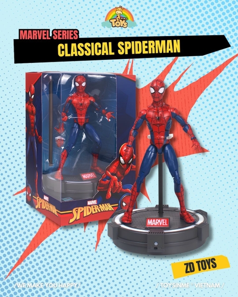 ĐỒ CHƠI MÔ HÌNH ZD TOYS MARVEL - CLASSICAL SPIDERMAN ( CÓ ĐÈN )