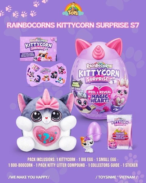 Trứng Bất Ngờ ZURU TOYS Rainbocorns Kittycorn Surprise S7 - Đồ Chơi Trải Nghiệm Sưu Tầm