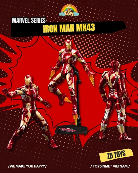 ĐỒ CHƠI MÔ HÌNH ZD TOYS MARVEL - IRON MAN MK43