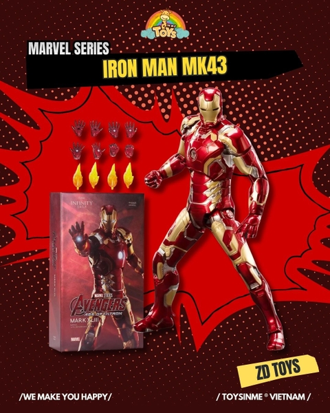 ĐỒ CHƠI MÔ HÌNH ZD TOYS MARVEL - IRON MAN MK43