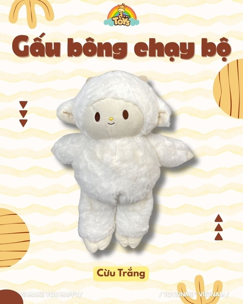 ĐỒ CHƠI GẤU BÔNG CHẠY BỘ - THÚ NHỒI BÔNG CAO CẤP 45CM