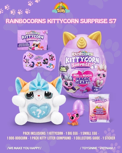 Trứng Bất Ngờ ZURU TOYS Rainbocorns Kittycorn Surprise S7 - Đồ Chơi Trải Nghiệm Sưu Tầm