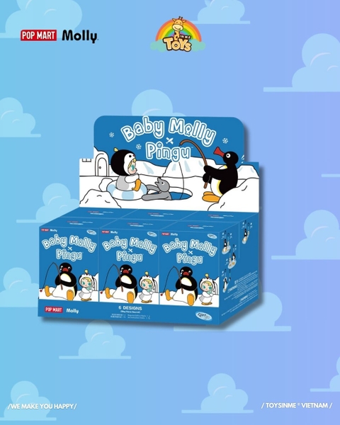 ĐỒ CHƠI MÓC KHOÁ MOLLY PINGU - BABY MOLLY X HAPPY FISHING PINGU SERIES PENDANT - MÓC KHOÁ MOLLY PINGU