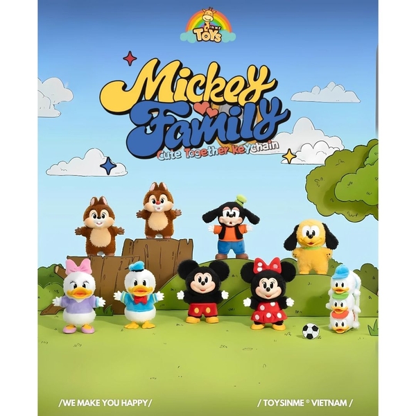 ĐỒ CHƠI MÓC KHÓA MICKEY FAMILY CUTE TOGETHER KEYCHAIN SERIES FIGURES