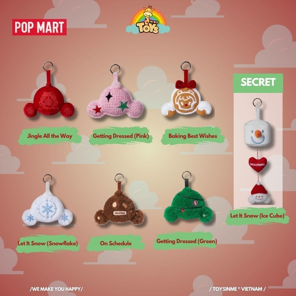 MÓC KHÓA BÔNG SKULLPANDA CHRISTMAS - SKULLPANDA TELL ME WHAT YOU WANT SERIES PLUSH PENDANT