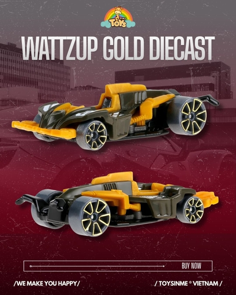 ĐỒ CHƠI XE MÔ HÌNH HOT WHEELS WATTZUP GOLD DIECAST